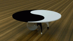 Round Table yin-yang Free DXF File