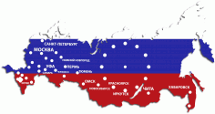 Russian Map Wall Clock Template For Laser Cut Free Vector File