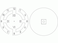 Saat Clock Designs Free DXF File
