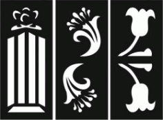 Samples Of Symmetrical Flower Dividers For Laser Cut Cnc Free DXF File