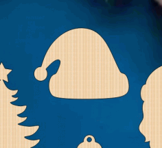 Santa Hat Wood Blank Cutout Laser Cut Free Vector File