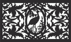 Sarus Room Divider Seamless Screen Panel For Laser Cutting Free DXF File