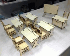 School Furniture For Laser Cut Free Vector File