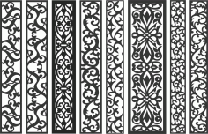 Screen Panel Patterns Seamless 40 Free DXF File