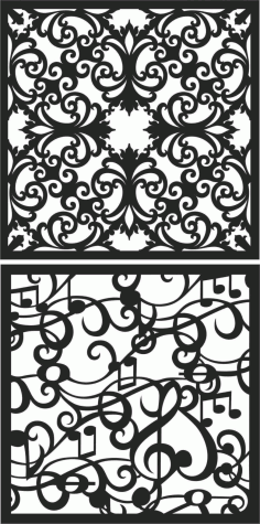 Screen Panel Patterns Seamless 54 Free DXF File