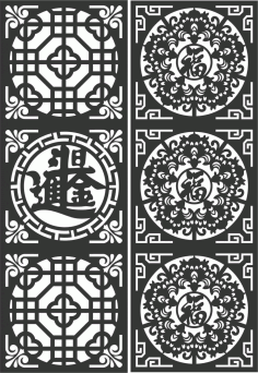 Screen Panel Patterns Seamless 70 Free DXF File