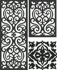 Screen Panel Patterns Seamless 86 Free DXF File