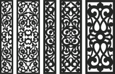 Screen Panel Patterns Seamless 98 Free DXF File