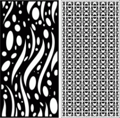 Screen Room With Wavy Textures And Seamless For Laser Cut Cnc Free DXF File