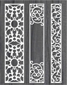 Screen Style Vertical Column For Laser Cut Cnc Free DXF File