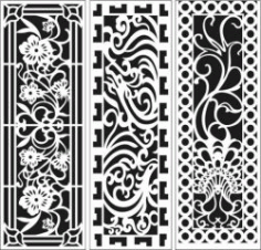 Screens And Partitions For Home And Office For Laser Cut Cnc Free DXF File