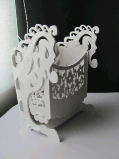 Scroll Saw Pattern Rocking Pen Holder Laser Cut Free Vector File, Free Vectors File