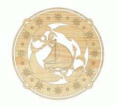 Sea Life Clock Free DXF File