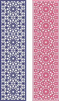 Seamless Curved Star Pattern Design Free DXF File
