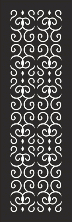 Seamless Floral Decorative Pattern Free DXF File