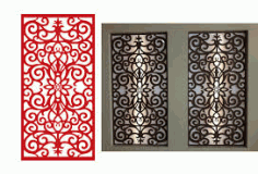 Seamless Floral Screen Free DXF File, Free Vectors File