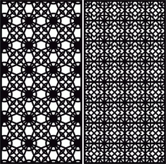 Seamless Separator Decor Screen Panels Set For Laser Cutting Free DXF File