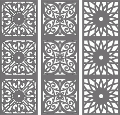 Seamless Separator Grill Panel For Laser Cutting Free DXF File