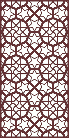 Seamless Separator Jali Pattern For Laser Cut Free Vector File