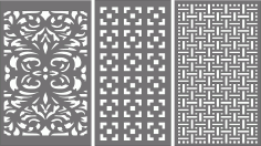 Seamless Separator Lattice Panels Set Free DXF File
