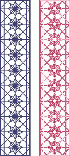 Seamless Star Pattern Design Free DXF File