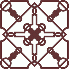 Separator Seamless Floral Grill Panel For Laser Cutting Free DXF File