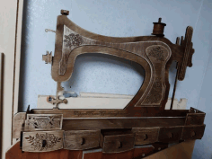Sewing Machine Shelf Free Vector File