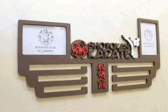 Shotokan Karate Medal Display Hanger For Laser Cut Free Vector File