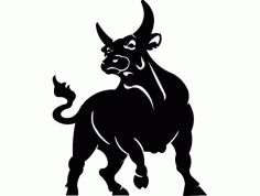 Silhouette Bull Free DXF File