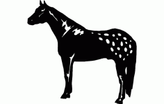 Silhouette Horse Standing Free DXF File, Free Vectors File