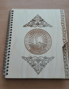 Simple Book Cover For Laser Cutting Free Vector File
