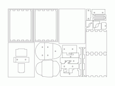 Simple Shield Box Free DXF File
