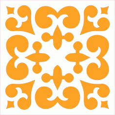 Simple Window Design Art For Laser Cutting Free DXF File
