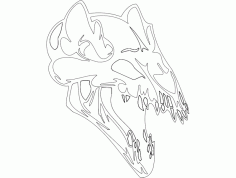Skull 001 Free DXF File