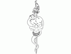 Skull 081 Free DXF File