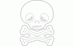Skull Outline Free DXF File