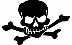 Skull Silhouette Black Free DXF File