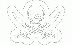Skull Swords Free DXF File