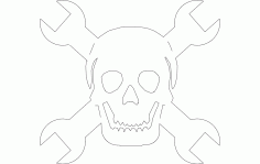 Skull Wrench Free DXF File