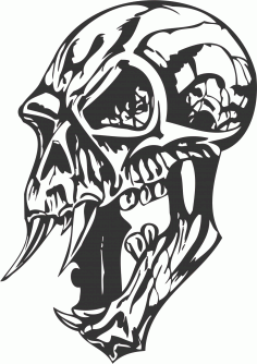 Skulls Cut File Free DXF File
