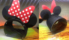 Small Bank Minnie Mouse For Laser Cut Free Vector File
