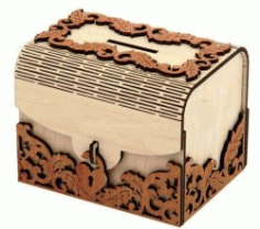 Small Bank With Lock For Laser Cut Cnc Free DXF File