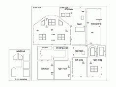 Small Doll House Free DXF File