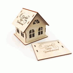 Small House Template For Laser Cut Free Vector File