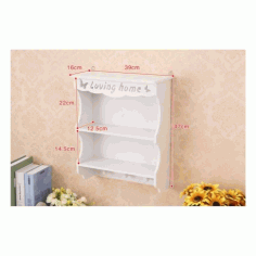 Small Wooden Wall Mounted Shelf Free DXF File