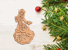 Snow Princess Christmas Decorations Laser Cut Free Vector File