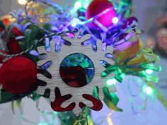 Snowflake Christmas Ornament Laser Cut Free Vector File