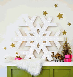 Snowflake Home Decor Laser Cut Free Vector File