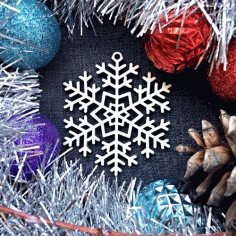Snowflake Ornaments Christmas Tree Decor Laser Cut Free Vector File