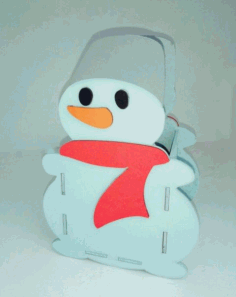 Snowman Pen Holder Organizer For Laser Cut Free Vector File